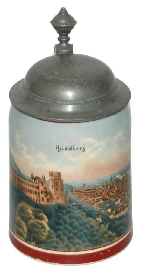 Heidelberg Castle POG Scene Pottery Stein (1 of 4)