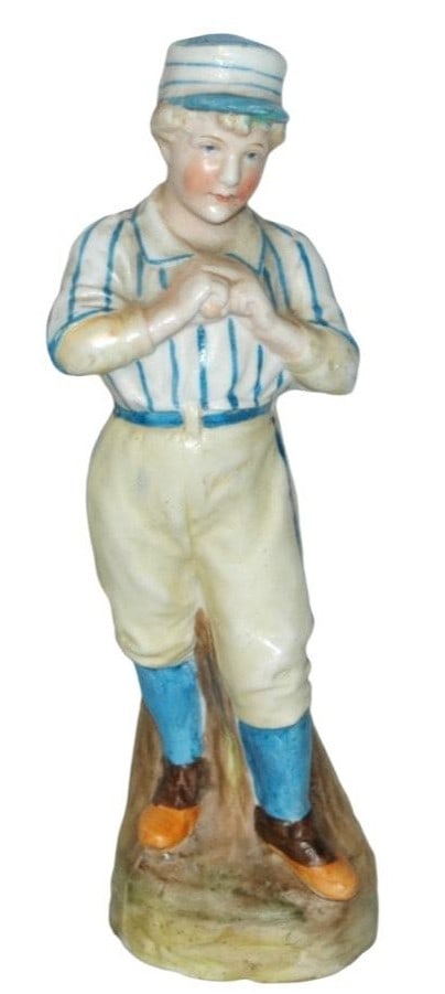Heubach Bisque Baseball Pitcher 7-1/2" Figure (1 of 4)