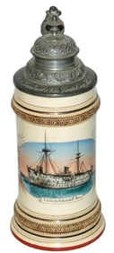 Artillery Training Ship Pottery Stein