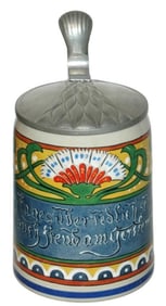 Franz Ringer Verse & Floral Stoneware Stein
