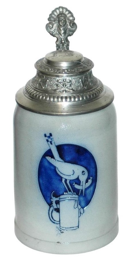 Franz Ringer Bird on Stein Impressed Stoneware (1 of 4)