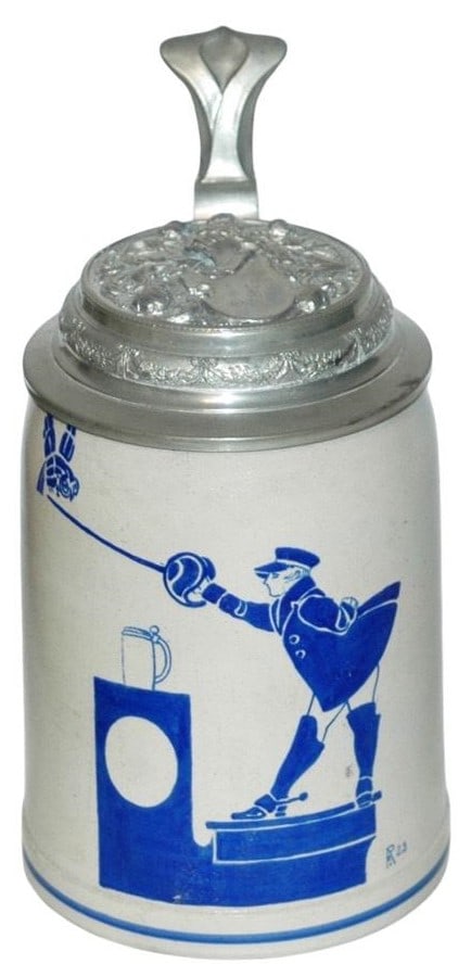 Dueling Fencing Student Franz Ringer Stein (1 of 5)