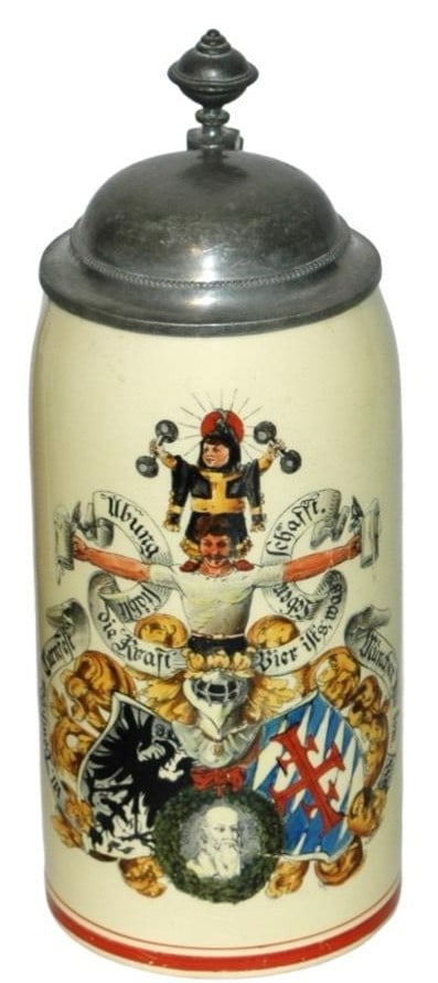 1L Munich Turnfest 1889 4F & Munich Child Stein (1 of 4)