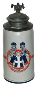 Mint. 1L Munich Child & Frauenkirche Towers Stein