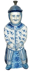 French Faience Character Stein of Asian Man