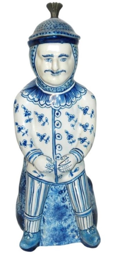French Faience Character Stein of Asian Man (1 of 4)