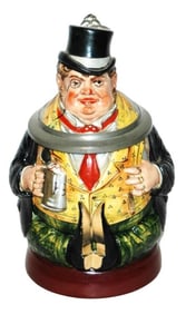 Man w Top Hat & Stein Character Stein