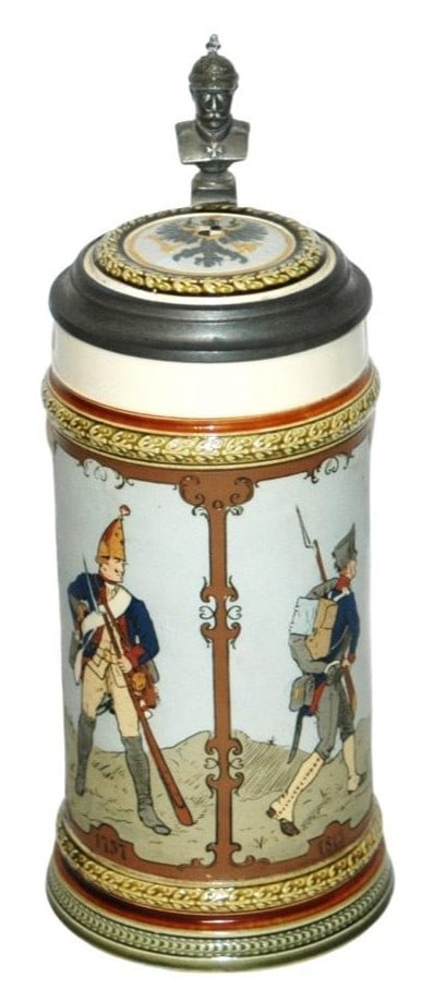 Mettlach Stein Military Uniforms of Many Centuries (1 of 5)