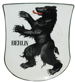 Mettlach Berlin Bear Shield Plaque