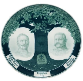 Kaiser Wilhelm II & Von Hindenburg Plaque