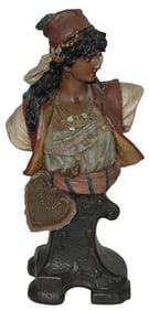 JM Terracotta Arabian Warrior Woman Figure