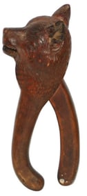 Black Forest Carved Wood Nutcracker Fox