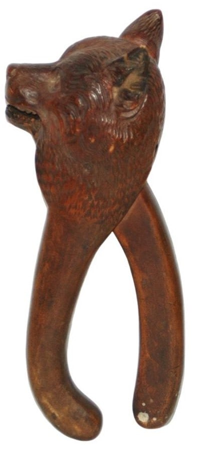 Black Forest Carved Wood Nutcracker Fox (1 of 2)