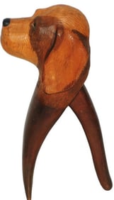 Black Forest Carved Wood Nuckcracker Dog