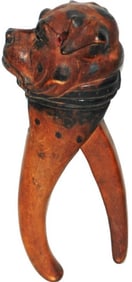 Black Forest Carved Wood Nutcracker Dog