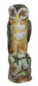 Owl on Rocks Bohne Porcelain Character Figure