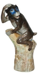 Monkey in a Tree Bohne Porcelain Character Figure