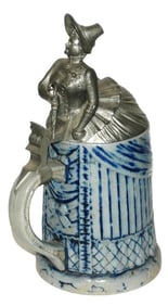 HR Bustle Lady Character Stein w Detailed Lid