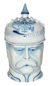 Uncommon Blue Bismark Character Stein w Helmet