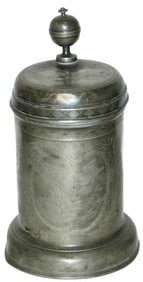 1L Pewter Heart Floral & Verse Stein Dated 1825