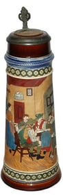 2L Tavern Scene w Verse Etched Stein