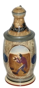 Three Views of Bowlers Character Stein