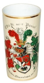 Mettlach Beaker Dueling Fraternal Shield