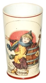 Mettlach Beaker Schlitt Munich Child At Barrel