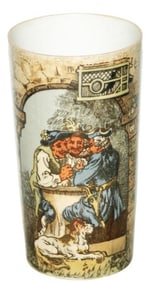 Mettlach Schlitt Beaker Men Playing Cards
