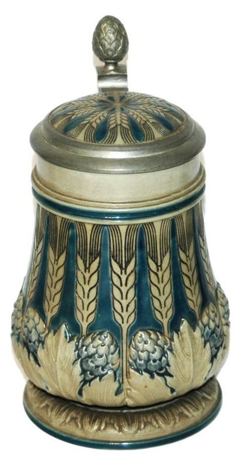 Uncommon Mettlach Mosaic Wheat & Hops Stein (1 of 5)