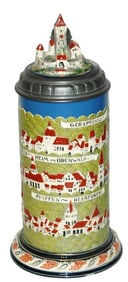 1L Mettlach Rodenstein w 3D Castle Inlay Lid