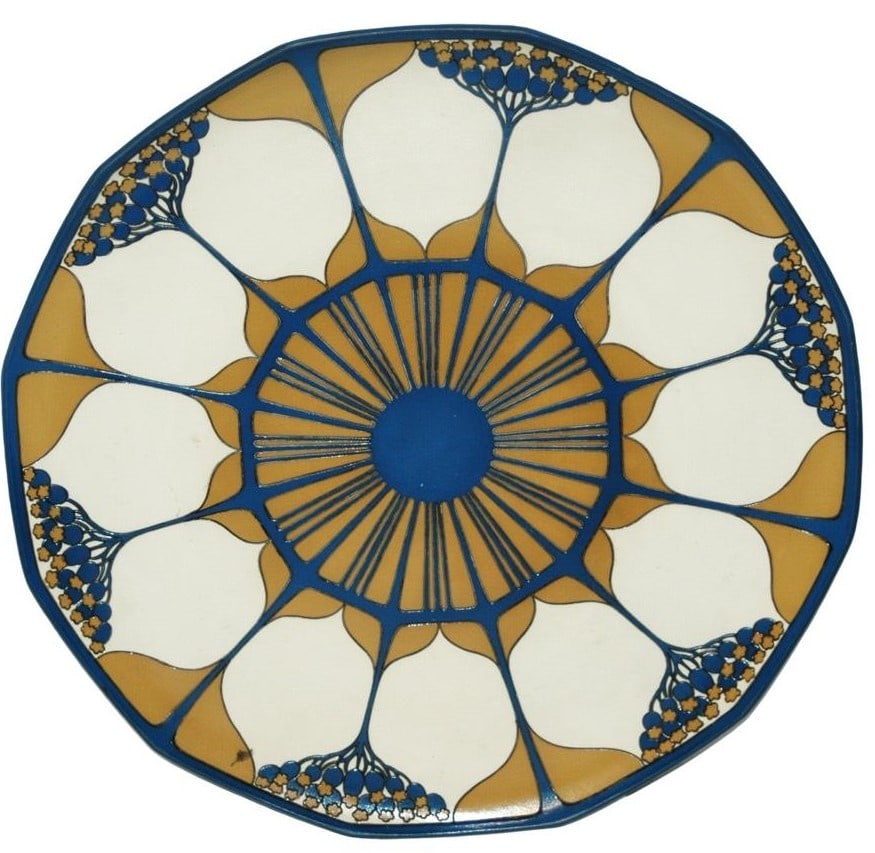 Mettlach Art Nouveau Uncommon Size 15" Plate (1 of 2)