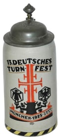 1L Turnfest 4F Munich Child Eagle Shield Stein