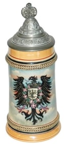 Diesinger Black Imperial Eagle Threaded Stein