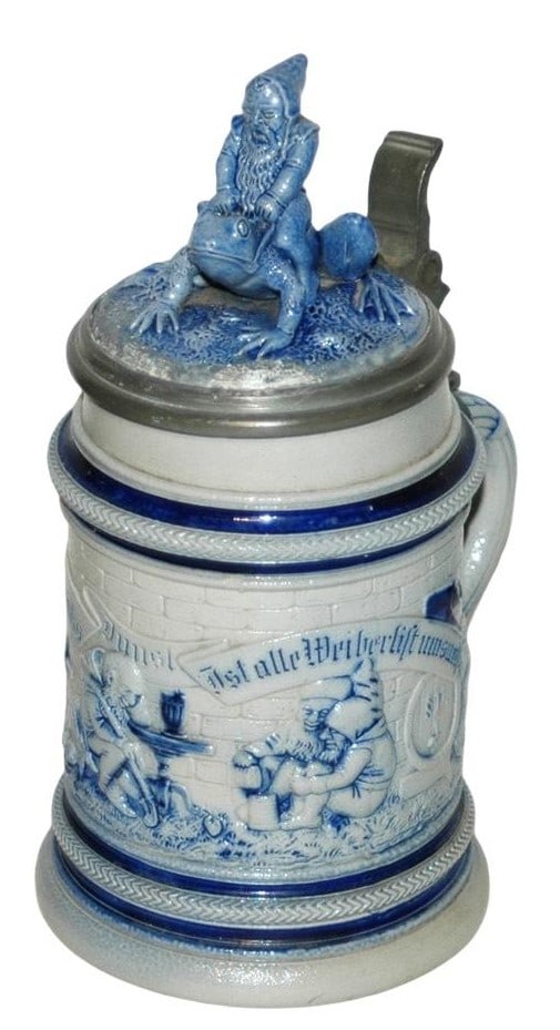Dwarf Drinking Stein w 3D Dwarf Inlay Lid (1 of 4)