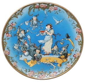Mettlach Snow White & Seven Dwarfs 16-1/2" Plaque