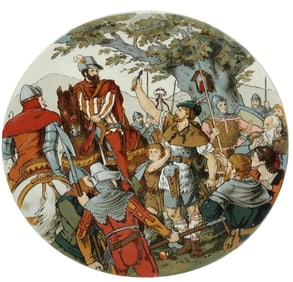 Mettlach William Tell Etched 16" Plaque