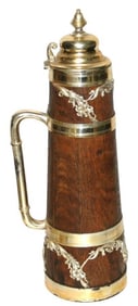 St Louis Silver 18" Stein Oak & Gilded Plate Stein