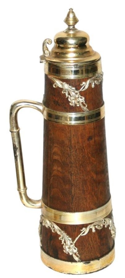 St Louis Silver 18" Stein Oak & Gilded Plate Stein (1 of 3)