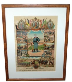Framed Regimental Certificate 28" x 22"