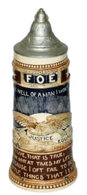 1L Fraternal Order of Eagles FOE Stein w US Eagle