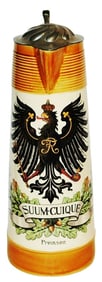 3L Mettlach Prussian Eagle Stein