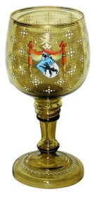 Dragon Shield & Snowflakes Glass Roemer Goblet