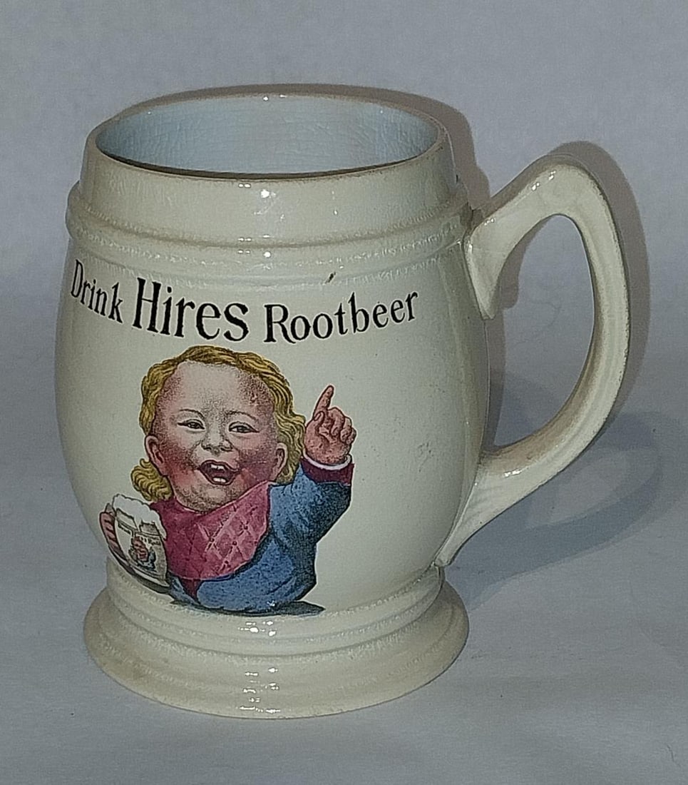 Mettlach #3095 Hires Rootbeer advertising mug (1 of 3)