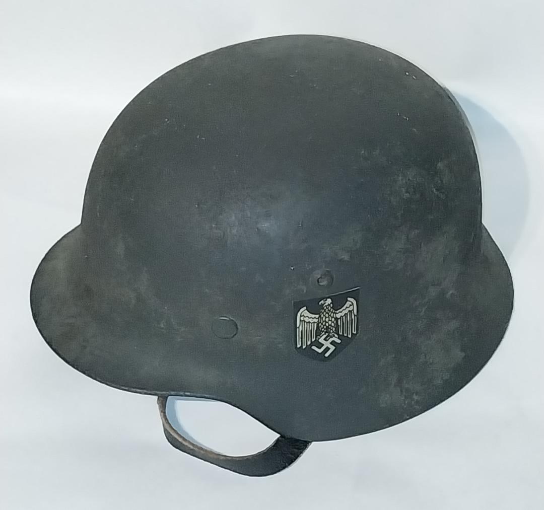 Original Third Reich WW2 Stahlhelm Steel Helmet: Authentic WW2 Third Reich German Steel helmet with swastika