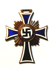 Authentic Enameled Iron Cross Third Reich Pendant 1938