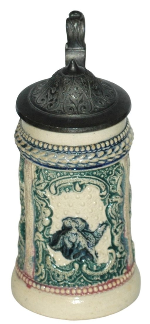 Diesinger Hunting Dog 1/8L Relief Stein (1 of 4)