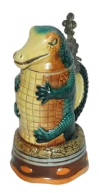 Key Wind Music Box Base Alligator Character Stein