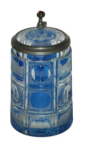Wheel-cut Spa Views Bohemian 1860 Glass Stein