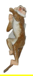 Bohne Porcelain Hanging Monkey Character Figure: Character 4 1/2&#8221; Figure Bohne Porcelain. Hanging monkey. Mint.